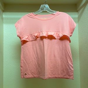 Lilly Pulitzer coral ruffled tee